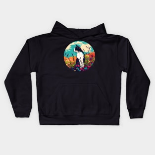 Funny Cat In The Meadow Colorful - Cat Lover Kids Hoodie